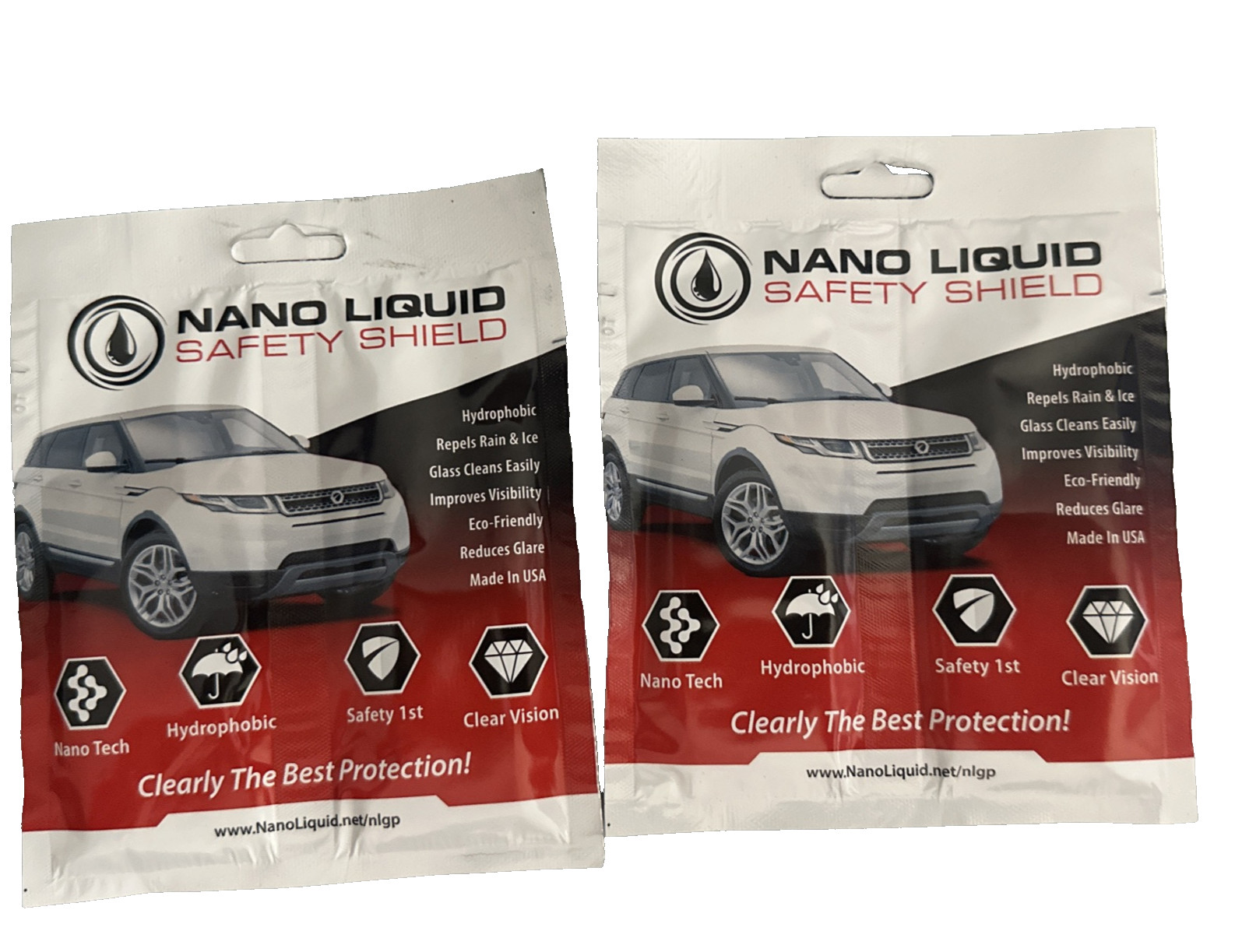 2 Pack Nano Liquid Safety Shield Repels Rain and Ice Made in USA Hydrophobic