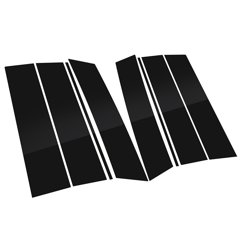 8pcs Black Pillar Post Cover Trim For Lincoln Navigator 2018 2019 2020 2021 2022