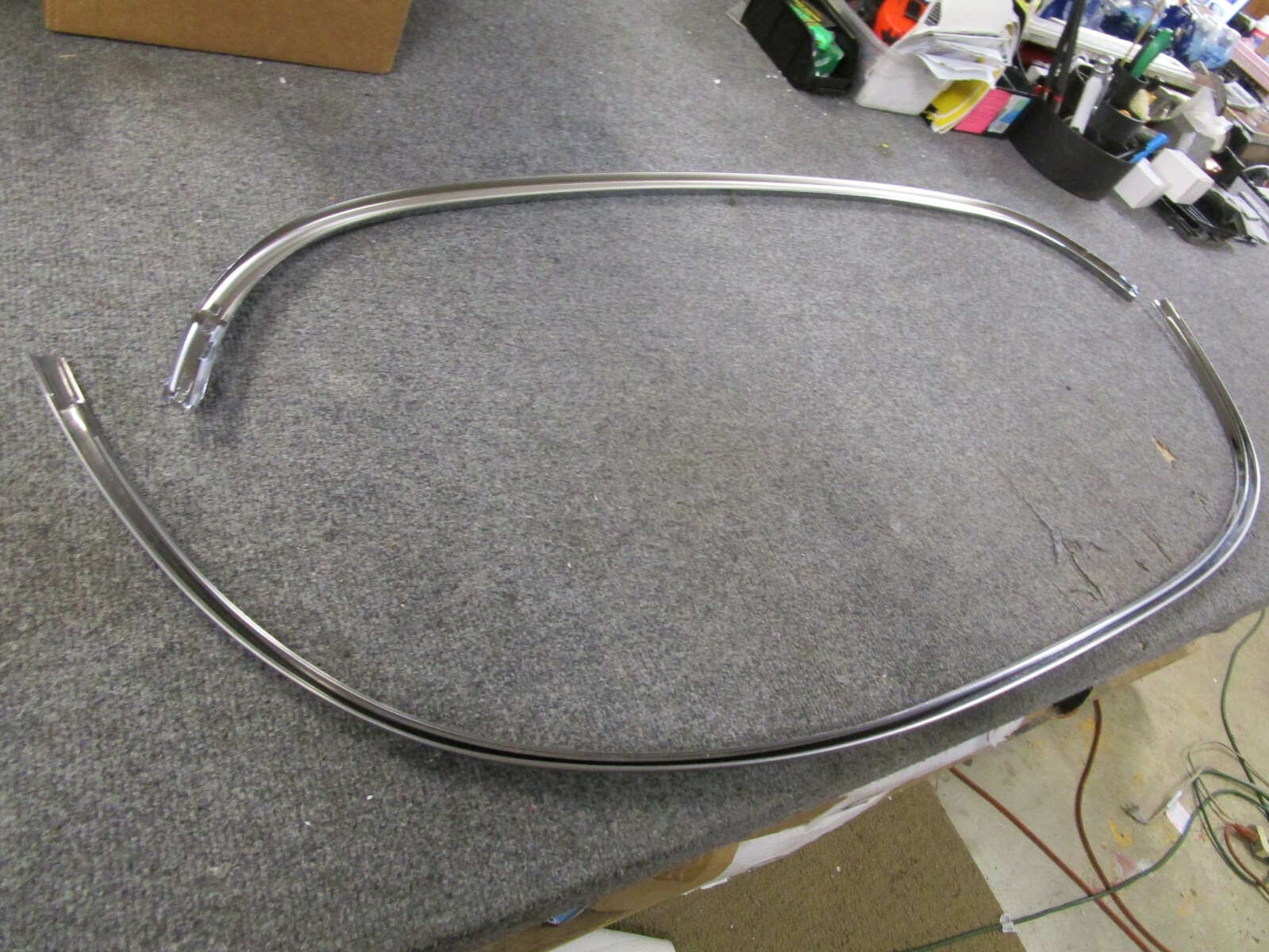 1954 corvette windshield frame upper channel and lower molding NEW!! 53 55 C1