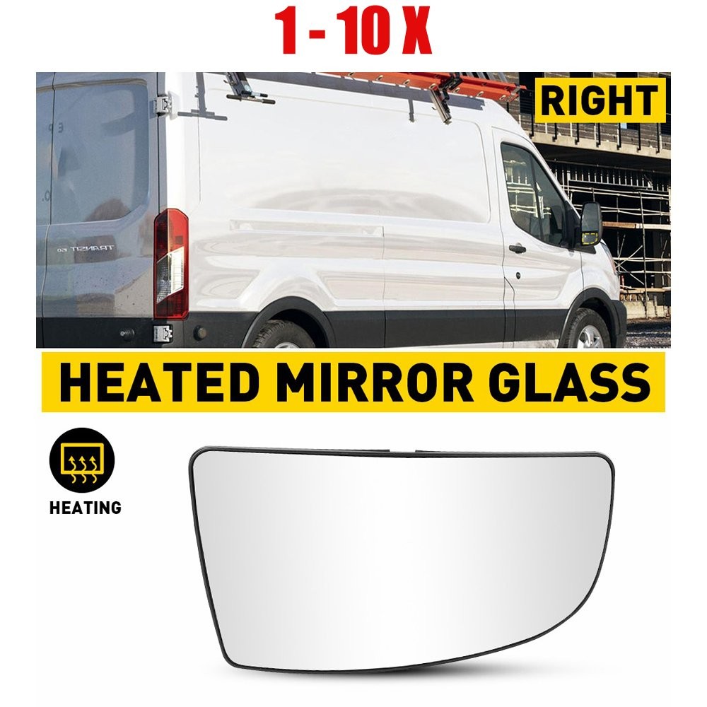Mirror Glass Lower Heated Right Right Side 1-10X for 2015-2022 Ford Transit-150