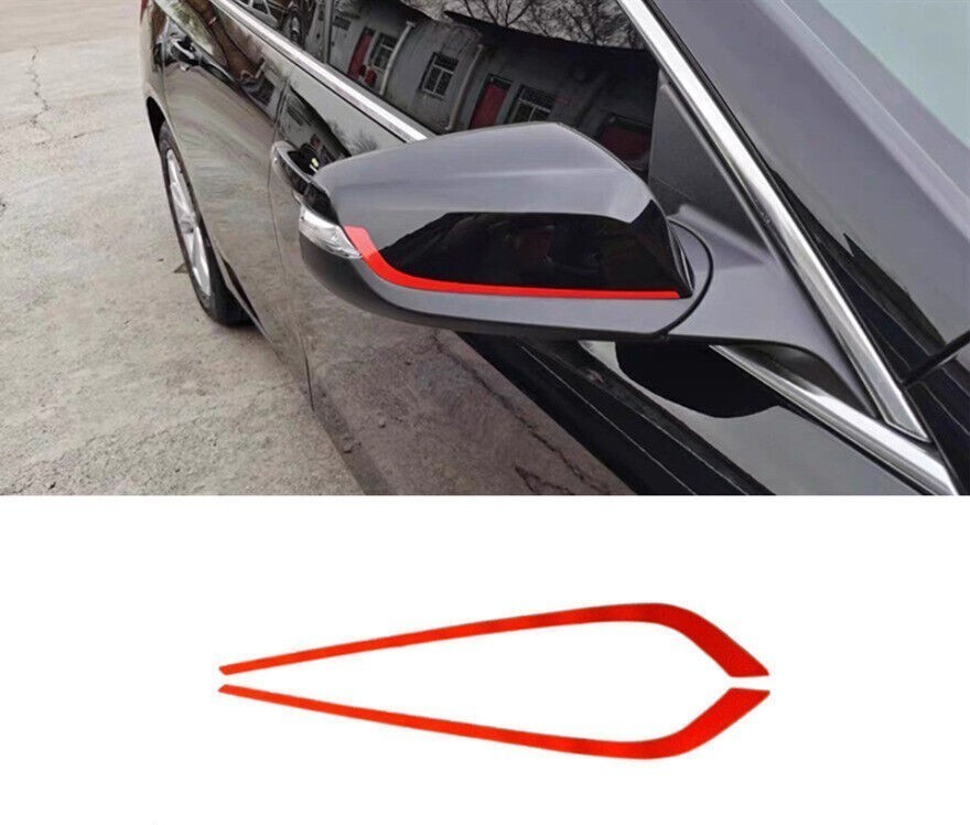 For Chevrolet Malibu Red Sticker Car Rearview Mirror strip Cover trim 2016~2024