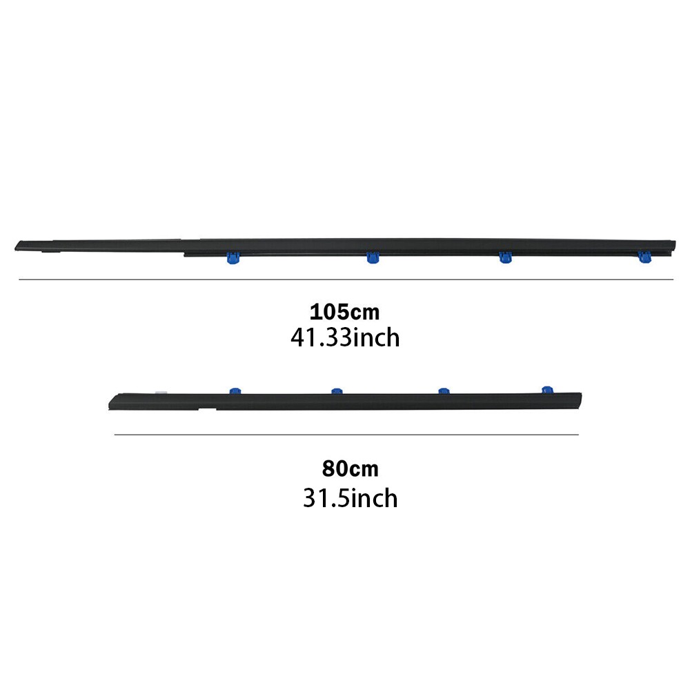4pcs Window Moulding Belts Weatherstrip Seal Fit For Honda Civic Sedan 2012-2015