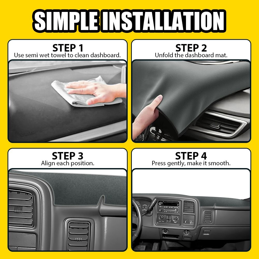 Dashboard Pad Cover Dash Mat for 2000-2006 2001 2002 2003 2004 2005 GMC Yukon