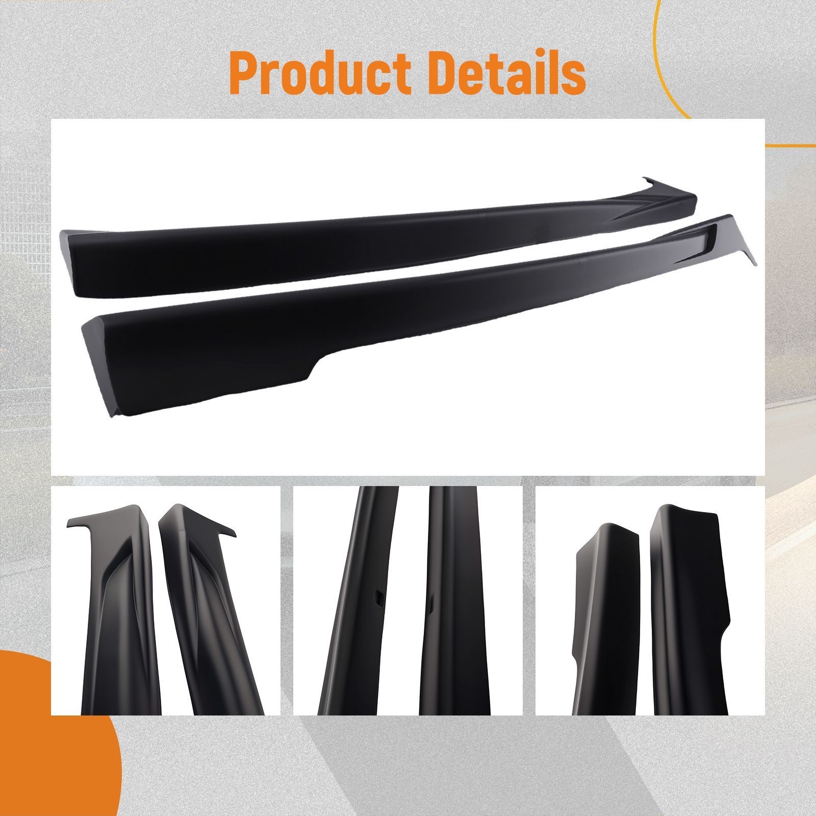Body Side Skirt Panel Extension for Infiniti Q50 14-23 Matte Black Aero Lip Kit