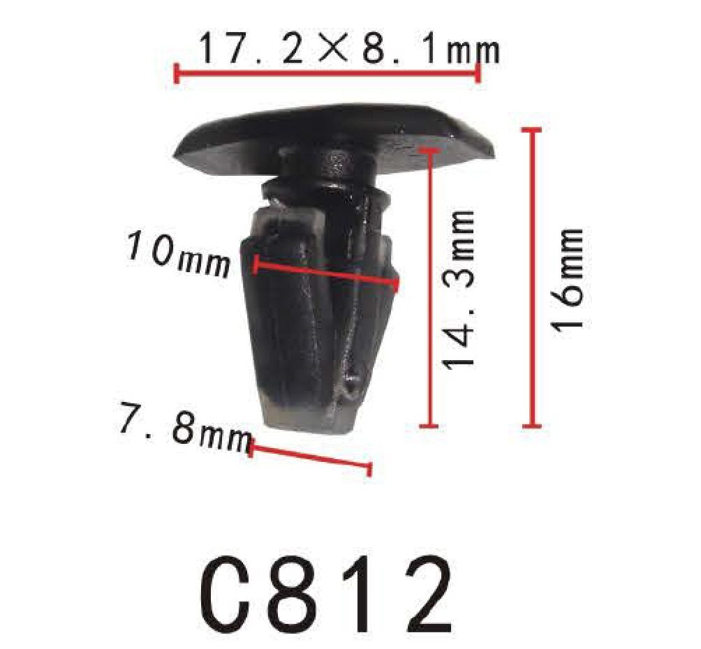 20Pcs Fit Lexus 90467-06092 Retaining Clip Rivet Retainer 8x17x14mm 8mm Hole