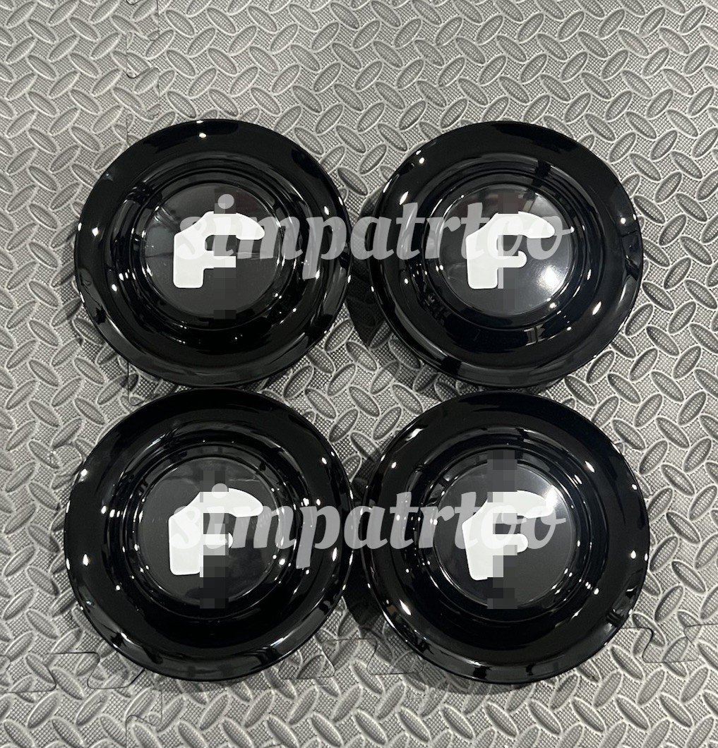 Set of 4 Black XL Floating Wheel Center Caps Fits 7.2 Inch Custom Rim Hub Covers