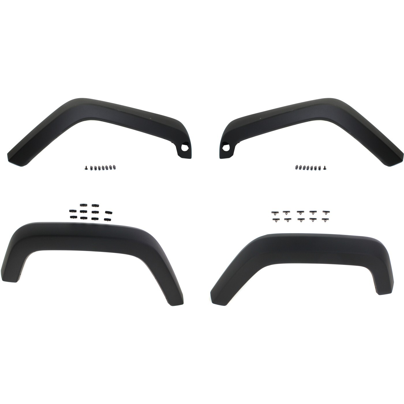 Fender Flares For 2007-2017 Jeep Wrangler Set of 4 Front and Rear Textured Black
