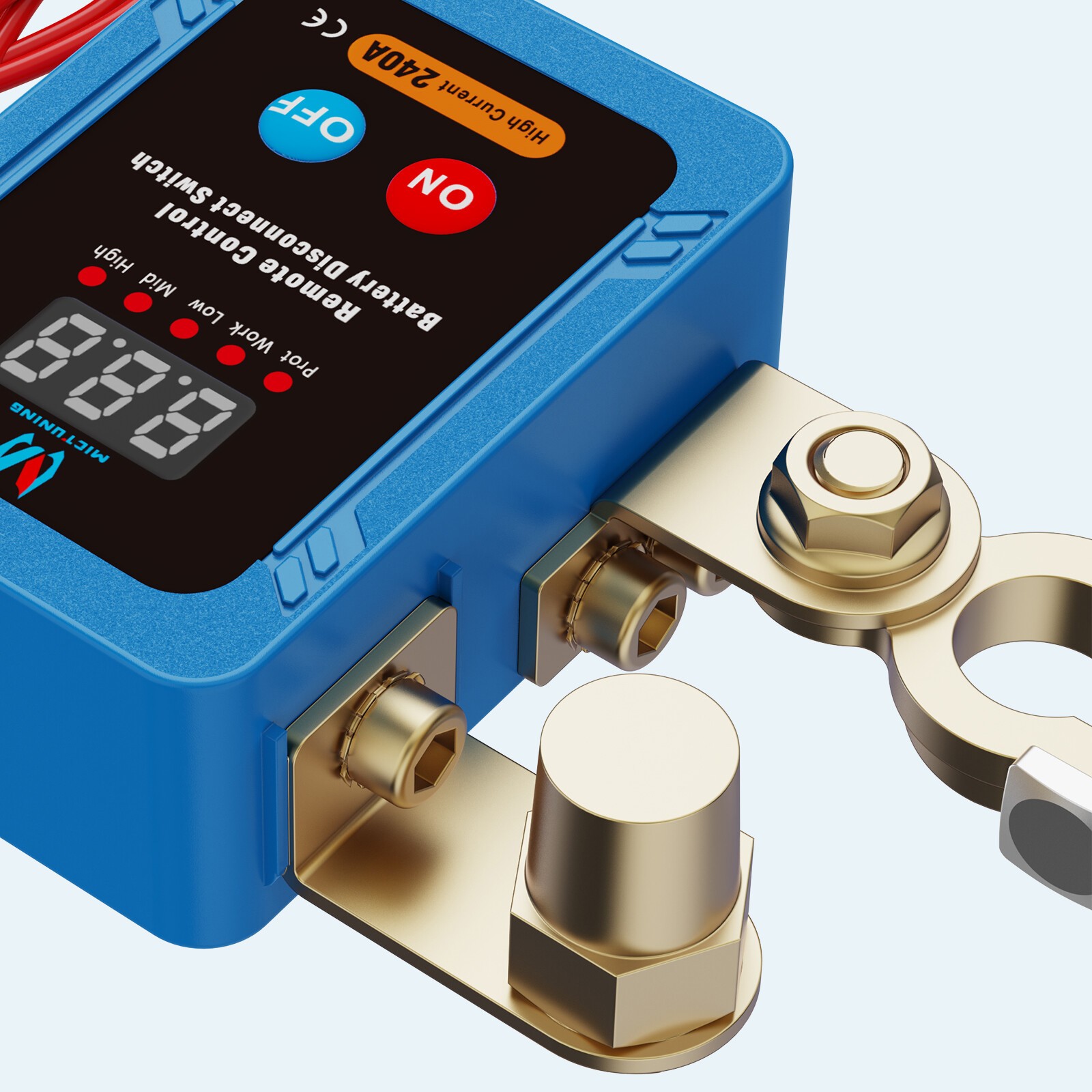 12V 240A Remote Battery Disconnect Isolator Anti-Theft Switch with LED Display