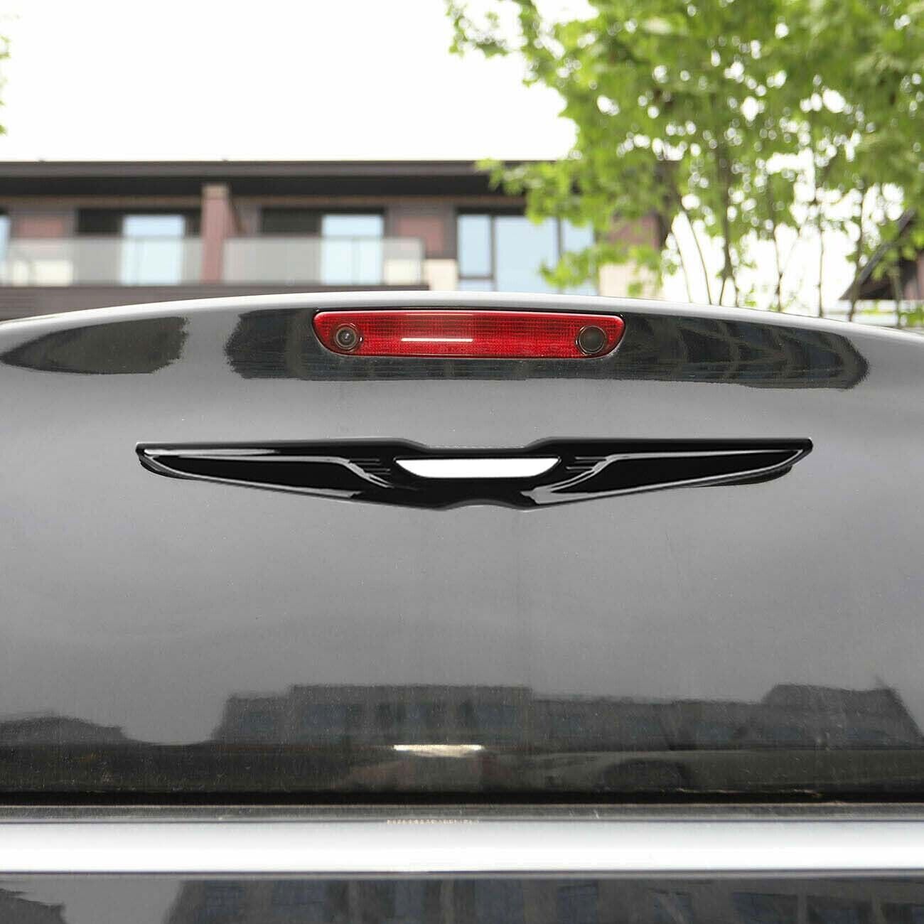 Glossy Black Exterior Rear Trunk Center Emblem Badge Cover For Chrysler 300 11+