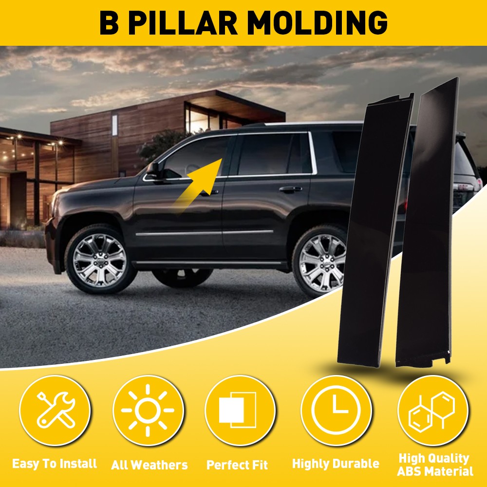 RH LH Door Applique B Pillar For Trim Chevy Tahoe GMC Yukon Suburban 2015-2020