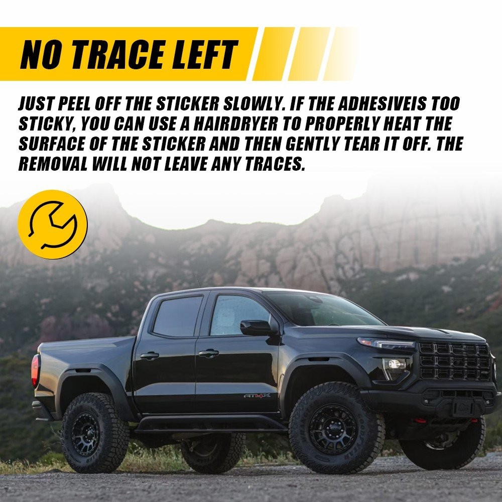 Precut Side Marker Tint Overlay Kit For 23-25 GMC Canyon Black Vinyl Wrap 4-40x