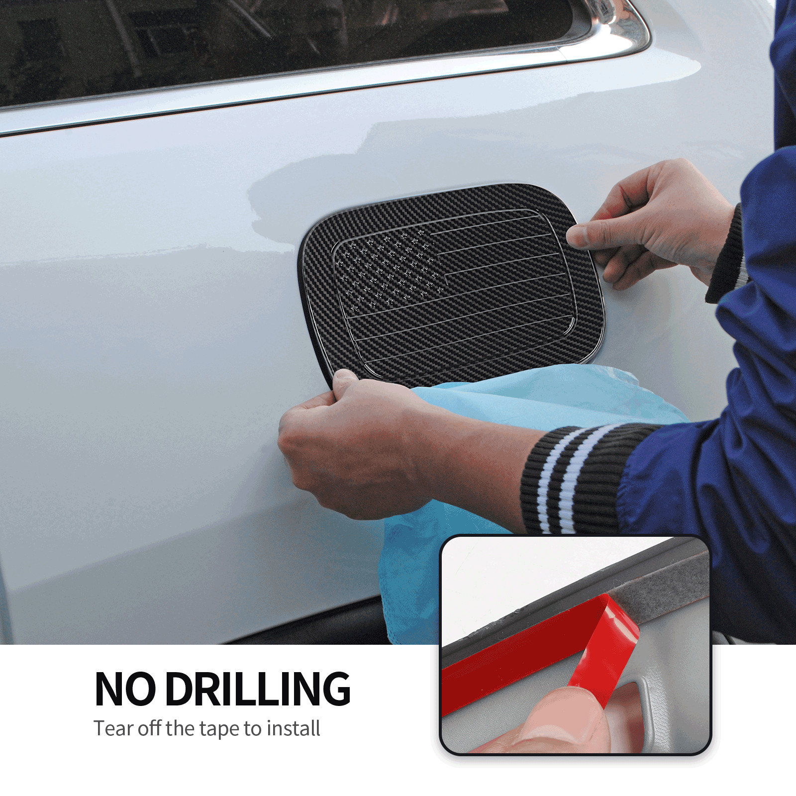 ✅Car Gas Cap Fuel Filler Door Gas Tank Door Cover For Jeep Grand Cherokee 11-20