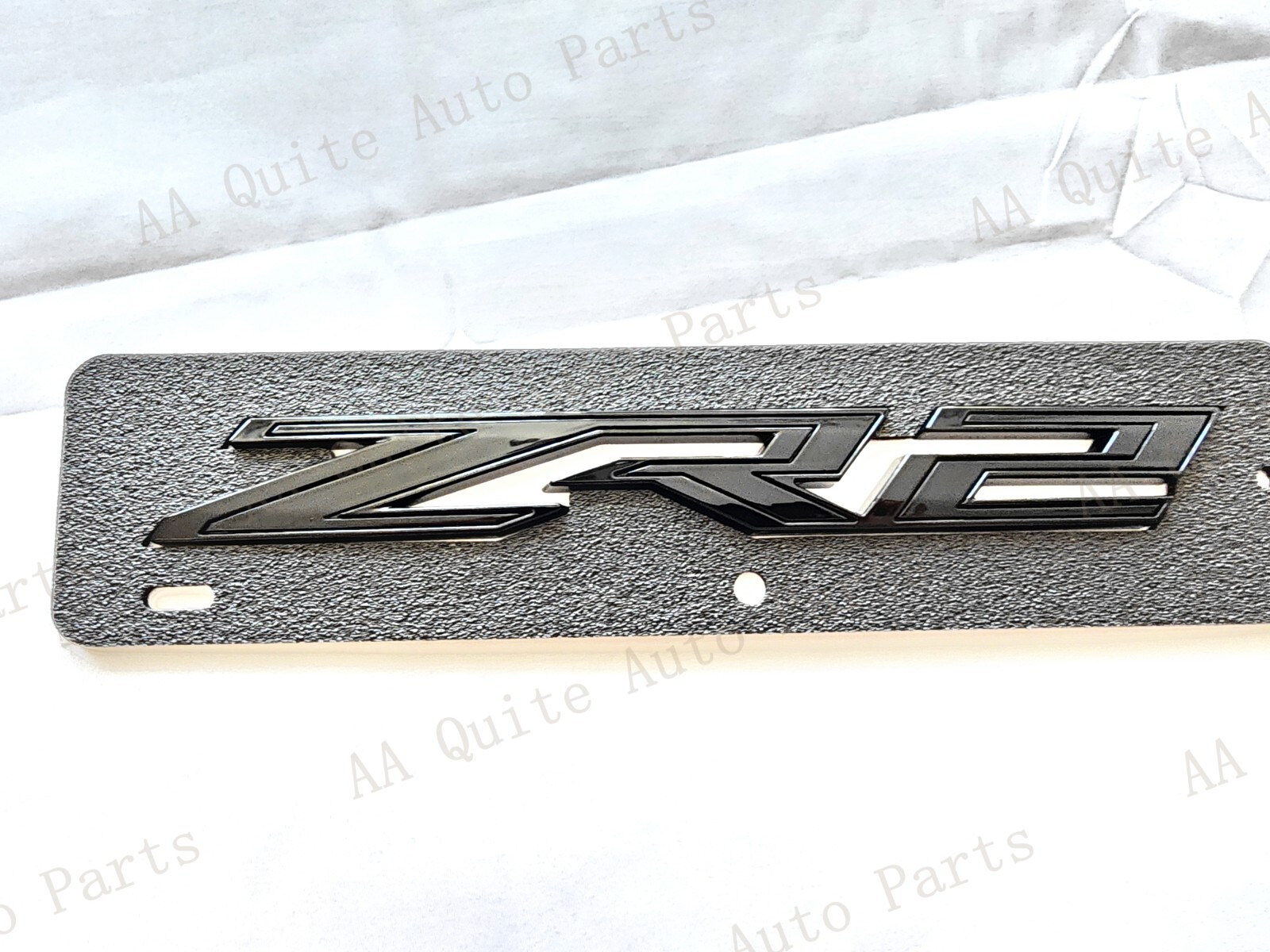 1PCS Gloss Black Front Grill ZR2 Emblem Badge Fit 2022-2024 Silverado 1500