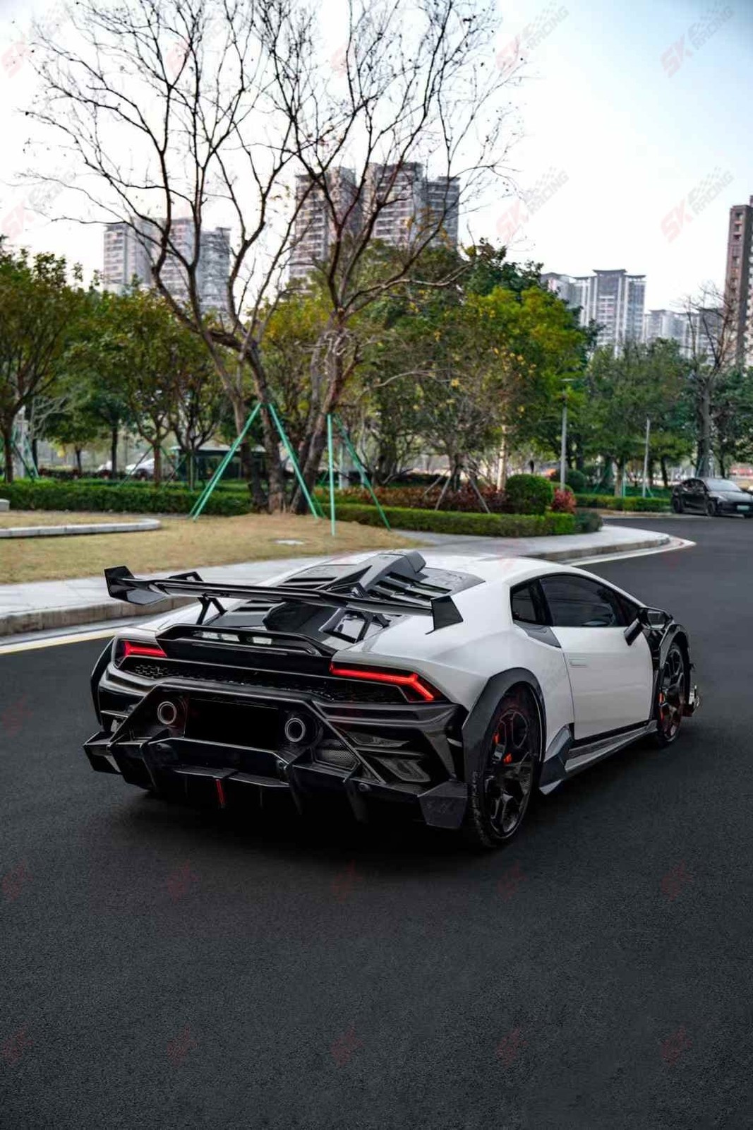 For Lamborghini Huracan LP580 LP610 Dry Carbon Fiber Side Skirts Extension Panel