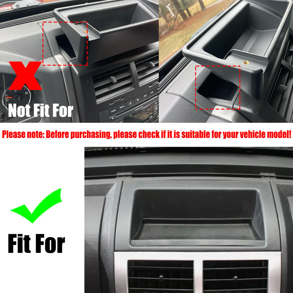 ⭕Console Dash Phone Holder Mount Bracket W/ Storage Tray For Dodge Nitro 2007-12