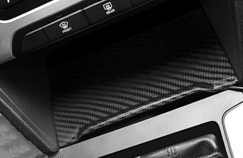 Carbon Fiber Style Console Cigarette Lighter Panel For Hyundai Elantra 2017-2018