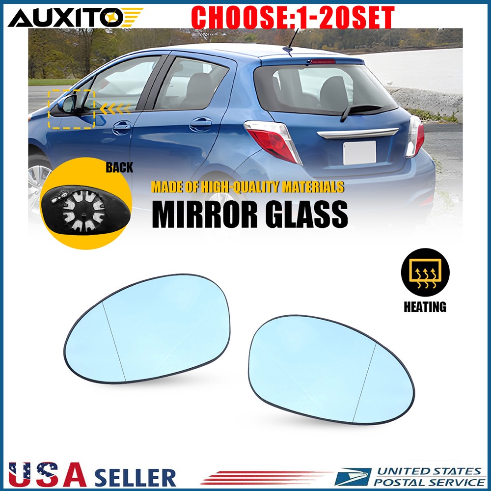 For BMW E92 335i 328i Coupe 2006-2009 Blue Heated Side View Mirror Glass 2-10X