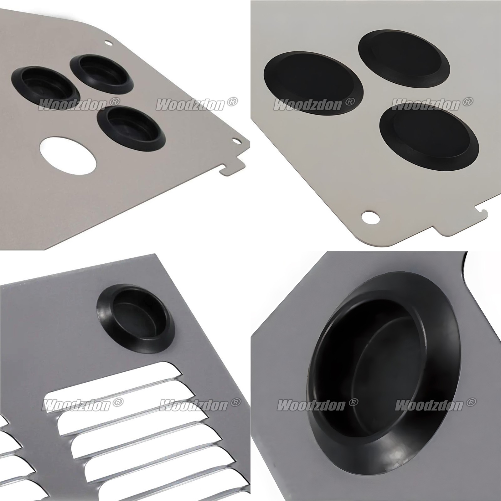 250pcs Auto Body Black Plastic Hole Plug Button and Flush Mount Sheet Metal Plug