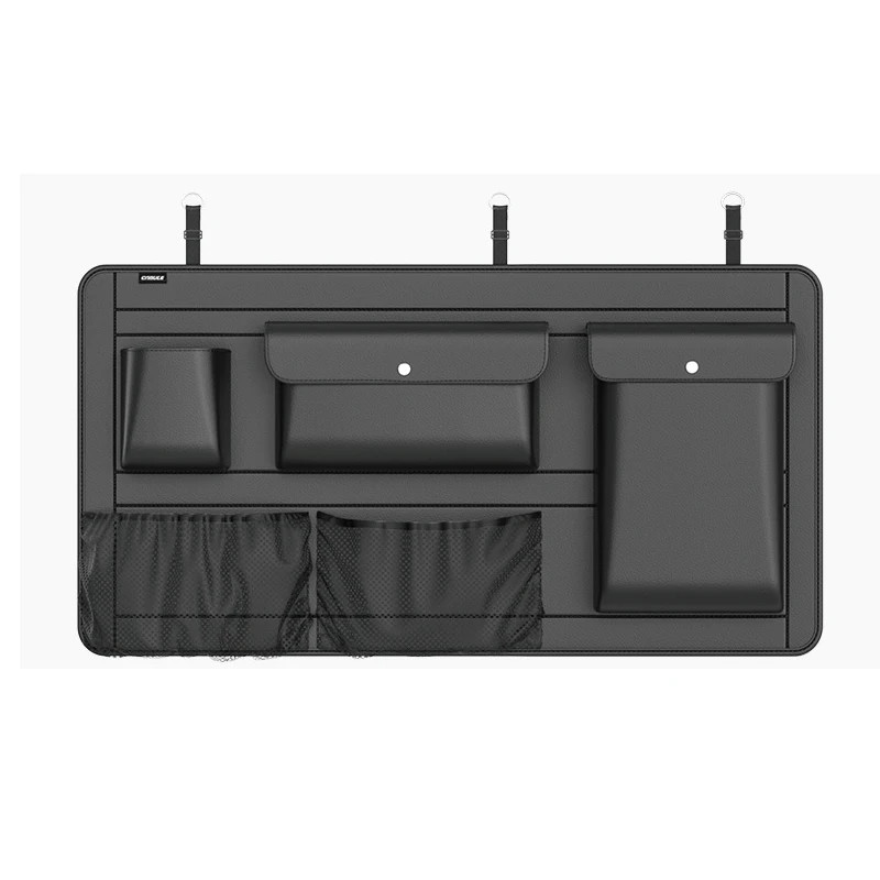 Adjustable Car Storage Box Backseat 5 Bag Trunk Organizer Multi-use PU Leather C