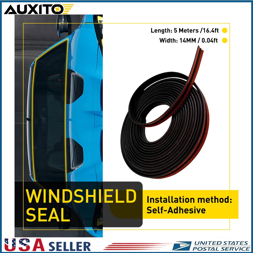 Roof Windshield Rubber Seal Strip Trim Edge Molding Protector Guard 14MMx5M