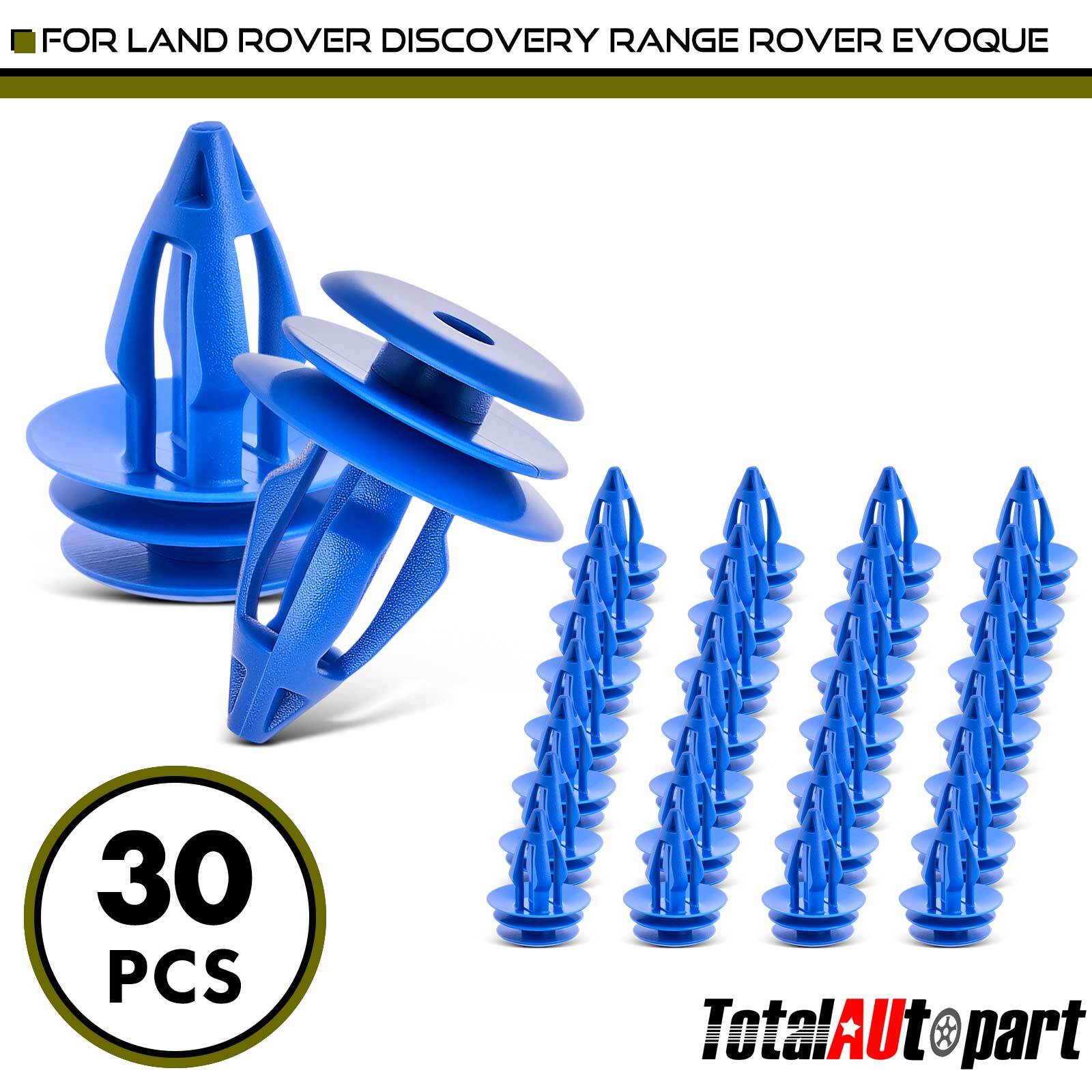 30Pcs Wheel Arch Clip Molding Retainer for Land Rover Range Rover Evoque 10mm
