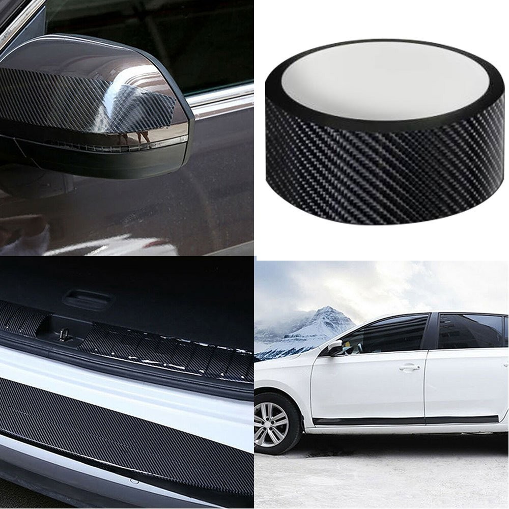 3CMx10FT Carbon Fiber Car Sticker Door Body Anti Scratch Protector Strip Part