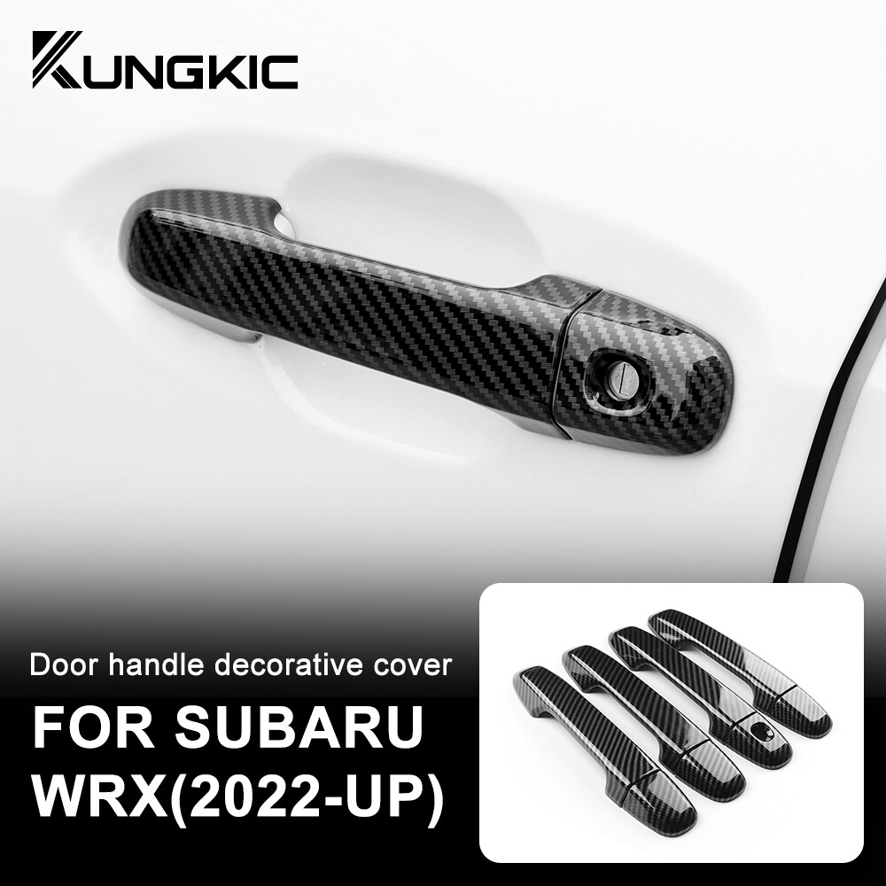 Car Door Handle Decorative Cover Carbon Fiber Texture for Subaru WRX 2022-UP