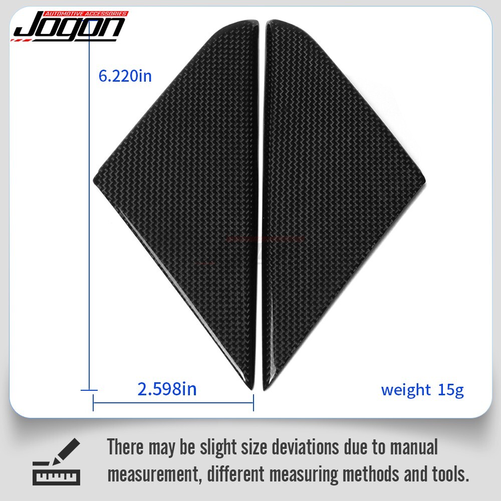 For Porsche 992 Plain Carbon Exterior Triangle Window Trim Bezel Targa 2019-2024