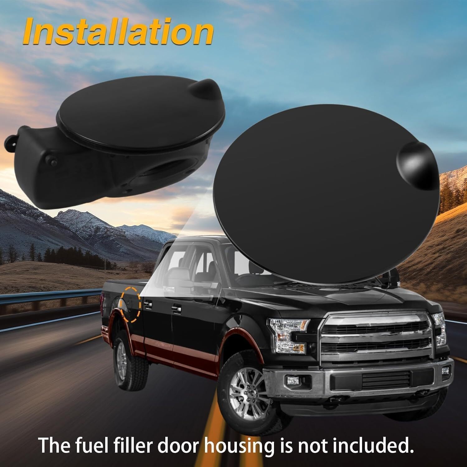 Fuel Tank Door Cap Fuel Filler Door Cover for F-150 2009-2014 9L3Z-99405A26-AA