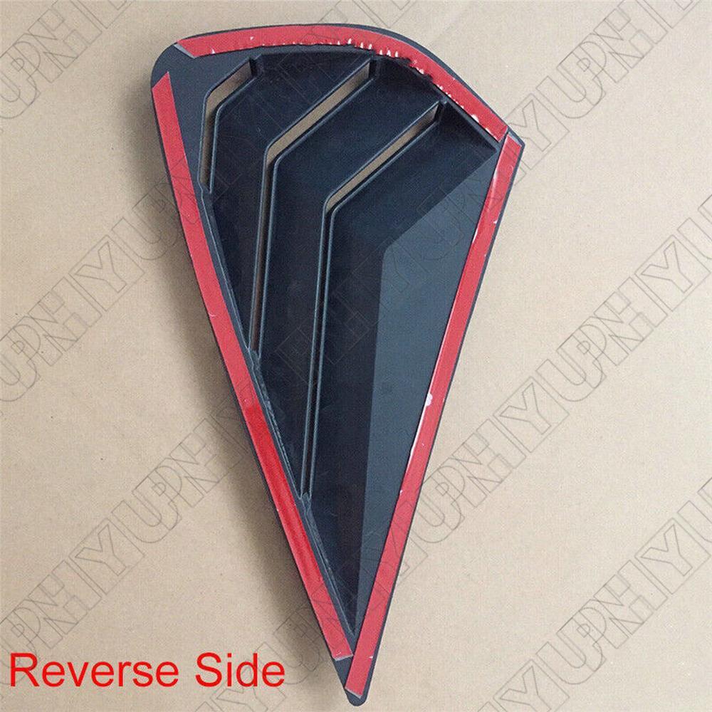 Side Vent Window Scoop Louver Cover Glossy Black Trim For 2019-2022 Kia Forte K3