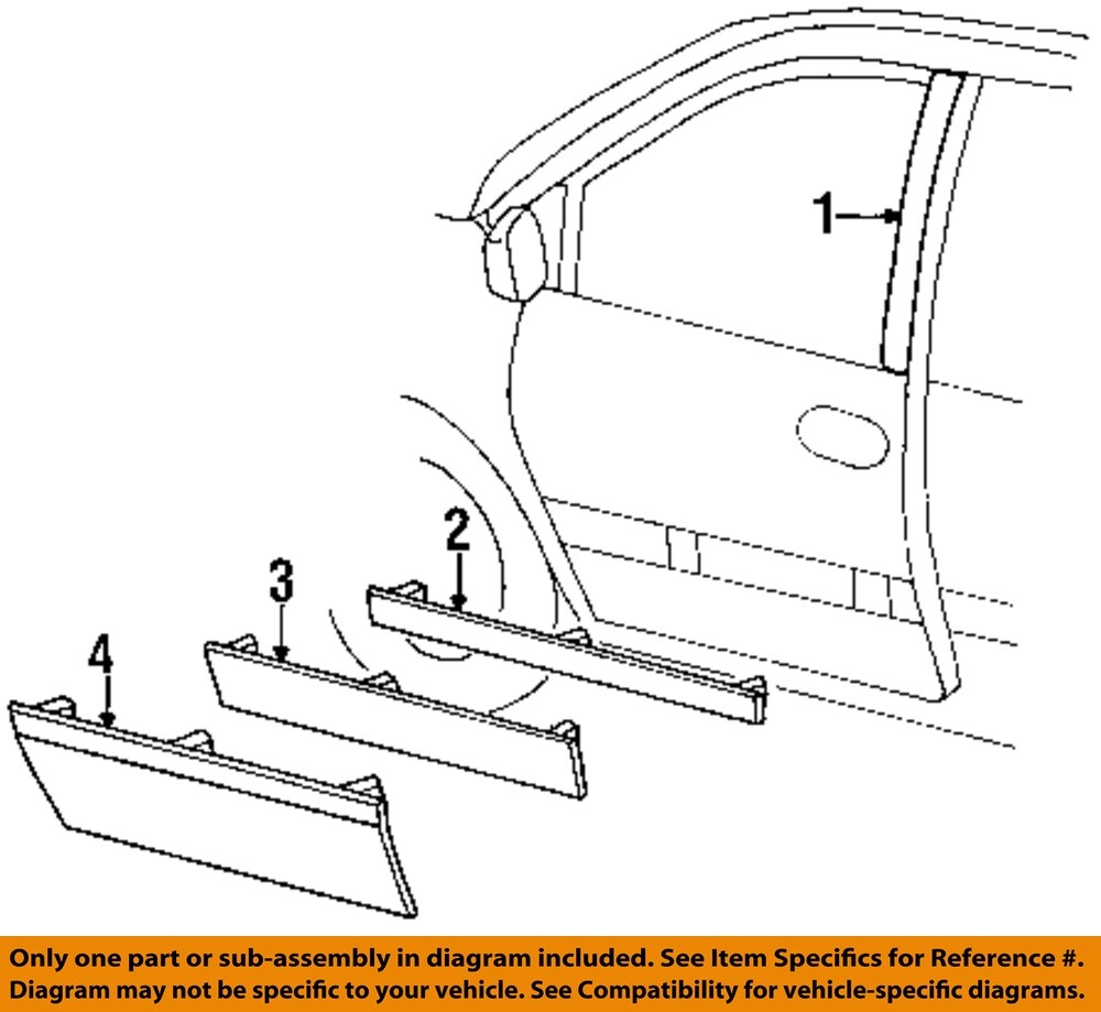CHRYSLER OEM 96-00 Caravan Front Door Exterior Trim-Side Molding HM26SJ3