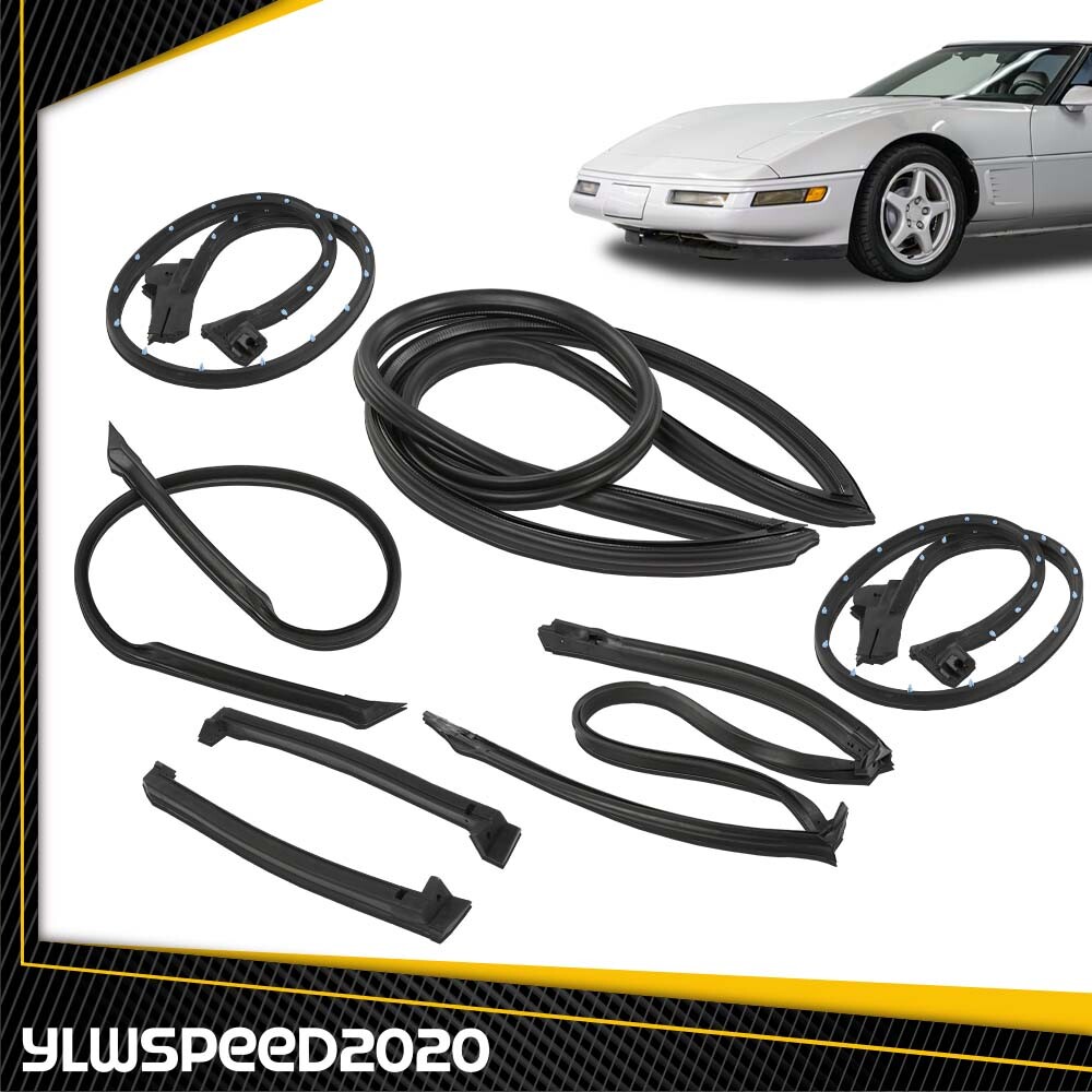 Fit For 1984-89 Corvette C4 Rubber Full Weatherstrip Weather Strip Seal Kit New