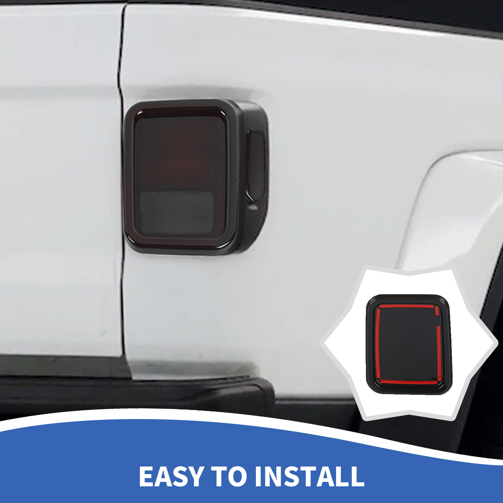 4pcs Rear Tail Light Halogen Guard Taillamp Cover Trim For Jeep Gladiator JT 19+