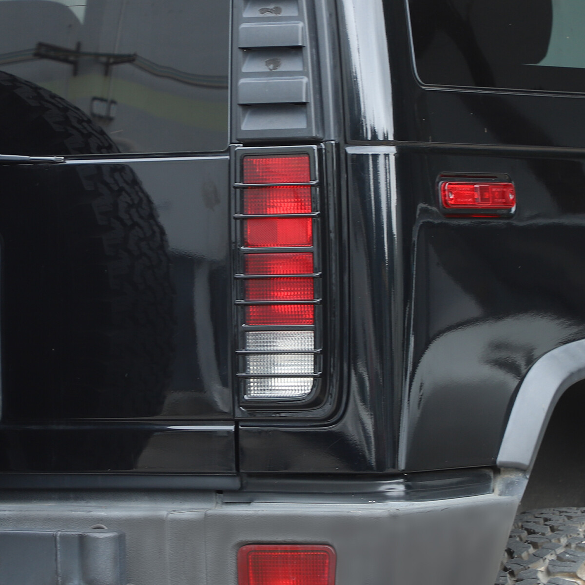 For HUMMER H2 Gloss Black Front Rear headlight Hood Tail light vent cover 11PCS