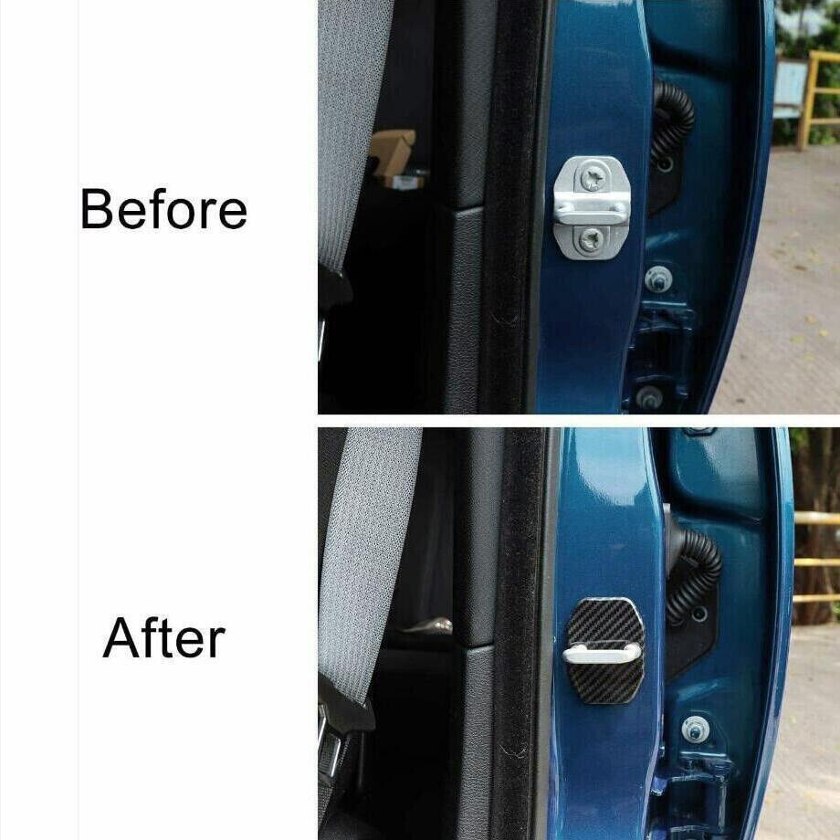Fit for 2011-24 Dodge Durango Carbon Door Lock Buckle Cover Protector Decor Trim