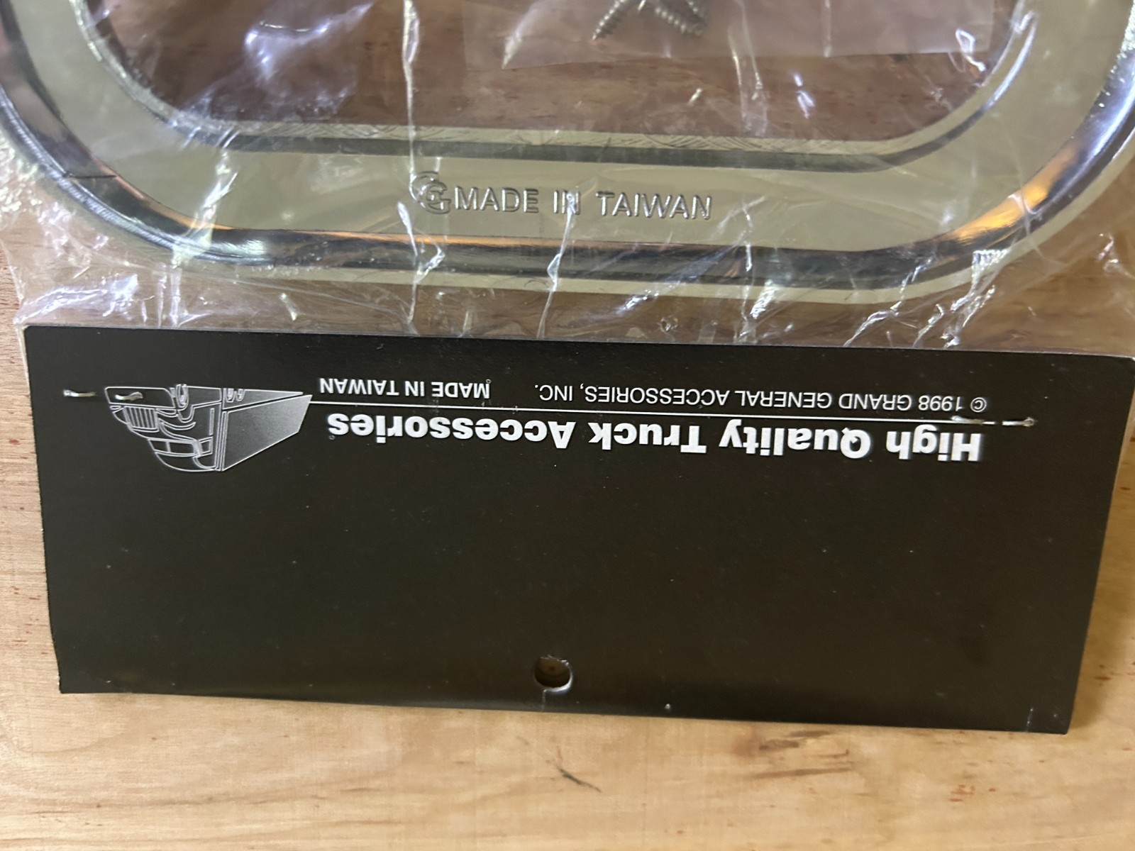 Semi-Truck Rectangular Bezel w/Visor NOS Lot Chrome Plastic Grand General 80786