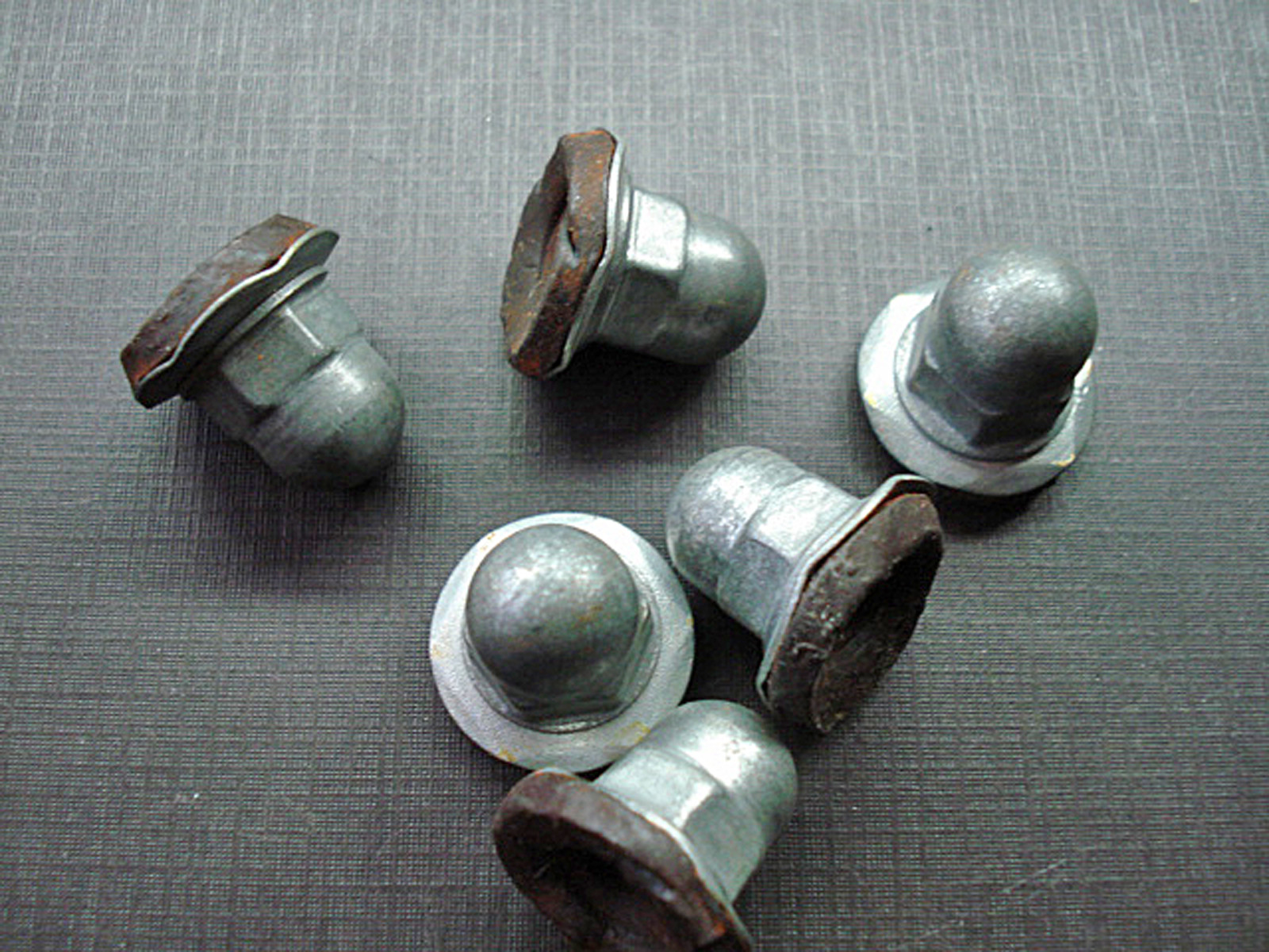 6 pcs NORS 1/4-20 zinc plated acorn PAL sealer nuts Buick Cadillac Chevy Pontiac