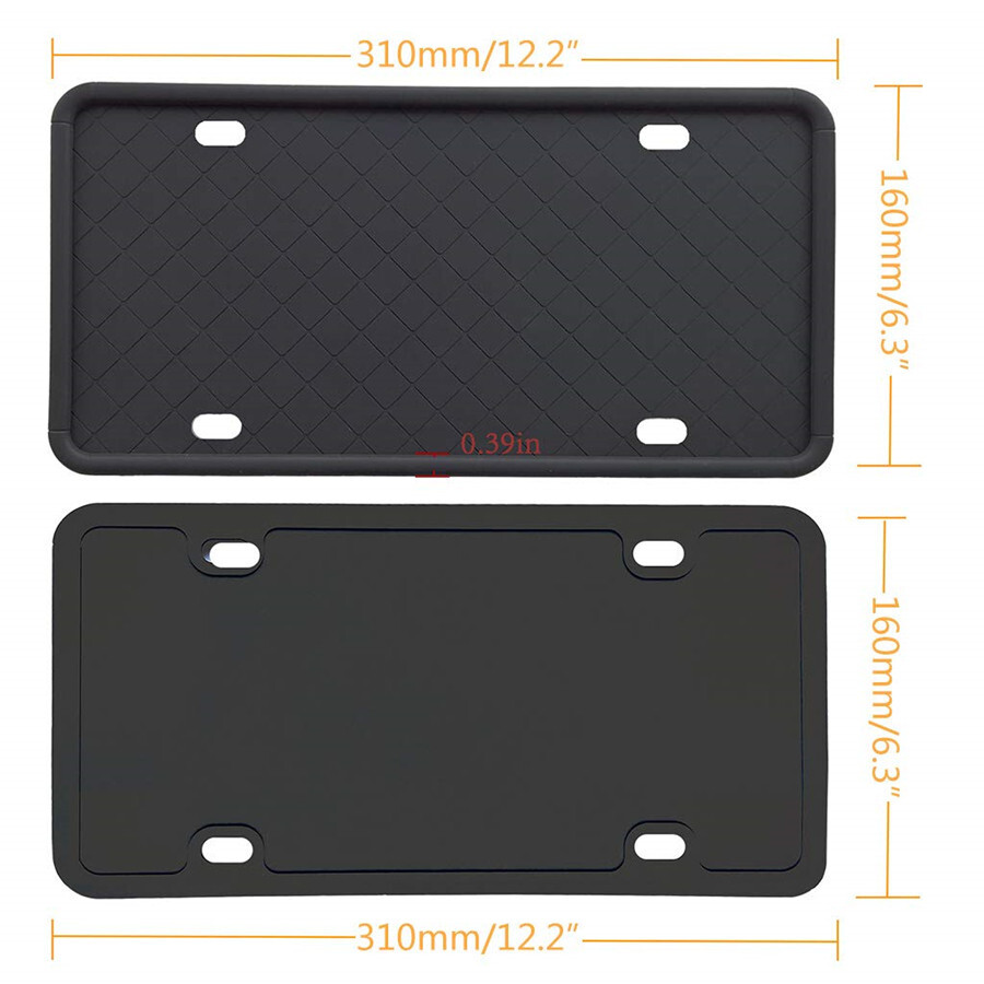 2x Front Rear License Plate Mount Frame Holder Bumper Bracket W/Screws For Car