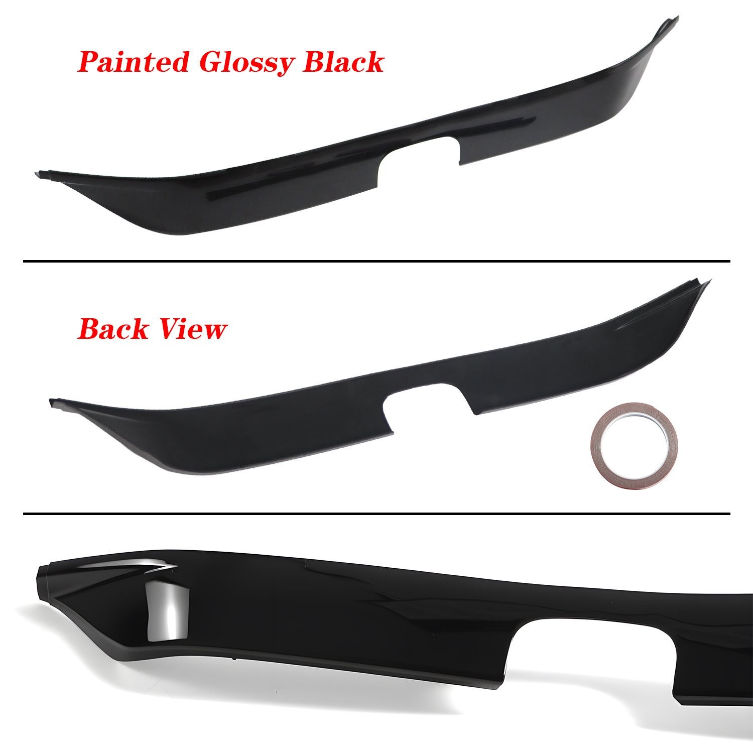 For 2022 2023 2024 Honda Civic Gloss Black Front Bumper Grill Trim Cover Garnish