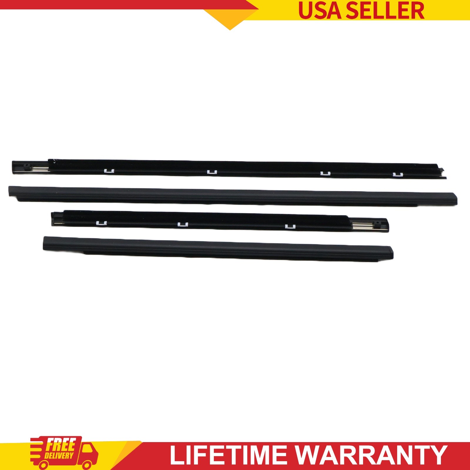 Window Moulding Trim Seal Belt 4PCS Fits Nissan Sentra 2001-2006 Replacement