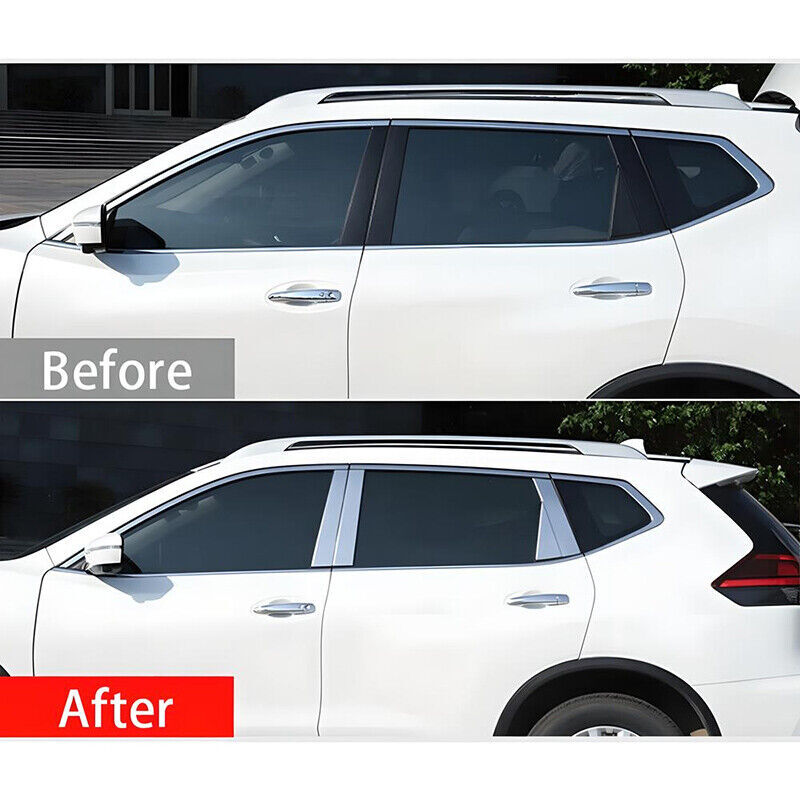 For 2007-2014 Cadillac Escalade/ESV/EXT SUV 4PC Sliver Pillar Posts Door Trim US