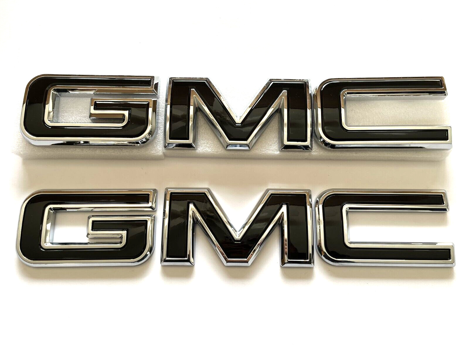 NEW Front & Rear Emblems Chrome Black Fit 2023-2024 GMC Canyon 86539814