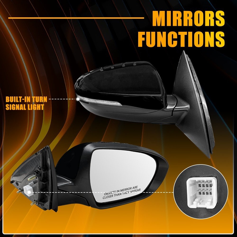 1/2Pcs Side Mirror KI1320163 For Kia Optima 2012-13 LHt+RH Power Folding Heated