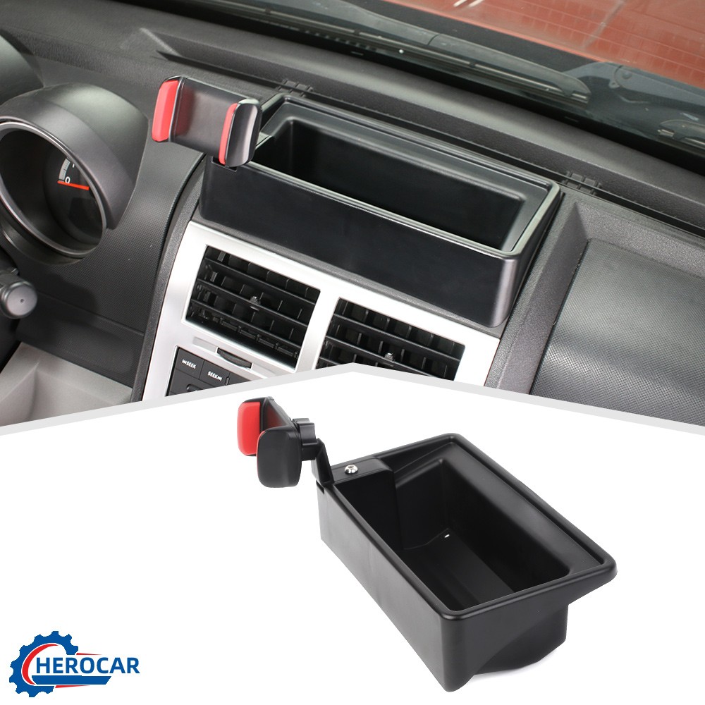 ⭕Dashboard Storage Box Tray With Phone Holder Mount Clip for Dodge Nitro 2007-12