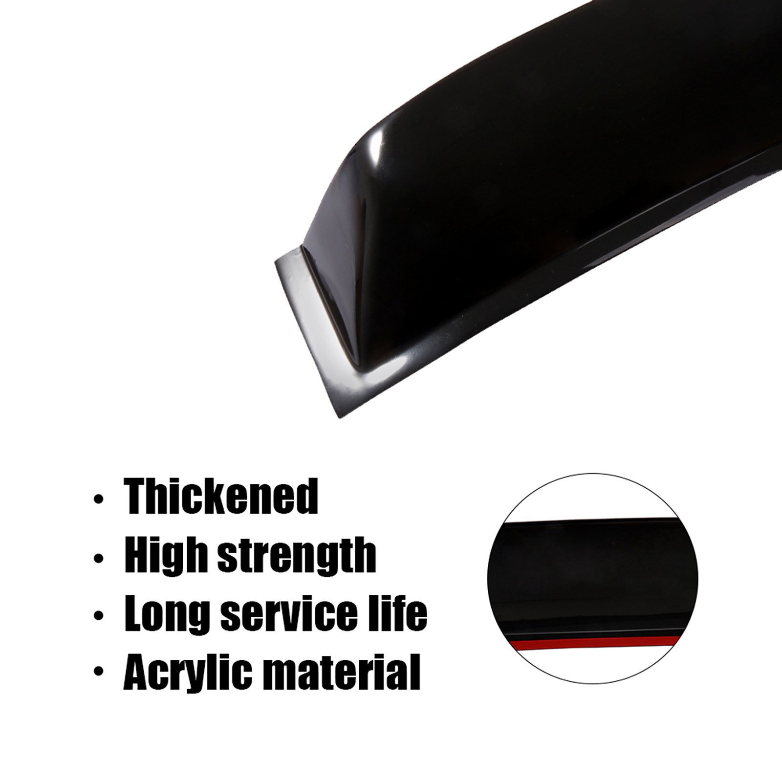 For 2006-2011 Honda Civic Sedan JDM Rear Window Vent Roof Visor Spoiler Wing