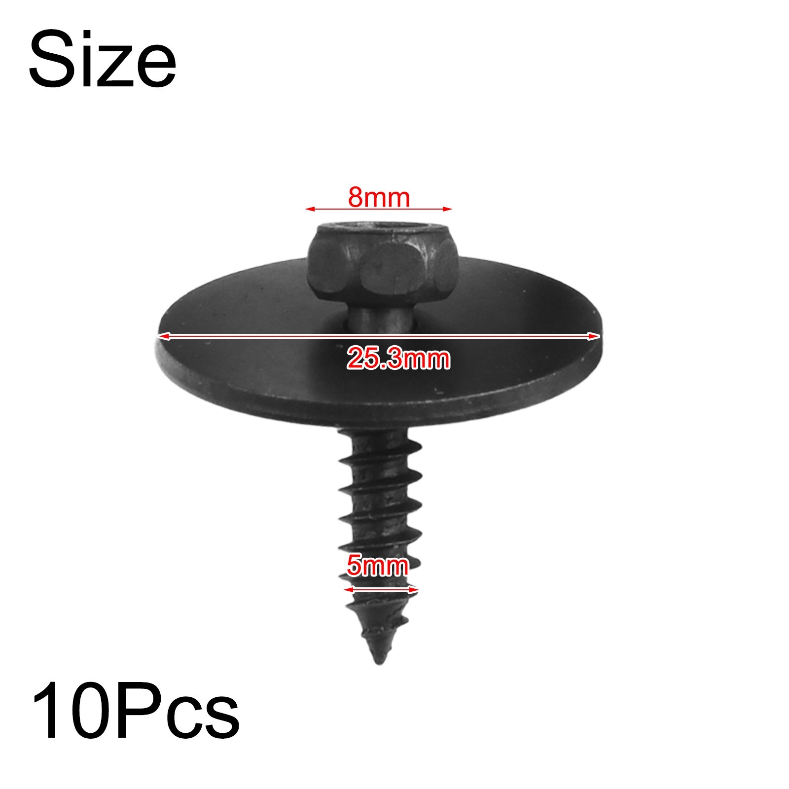 10 Hex Screws 8mm for Mercedes Undercar Shield Sheet Metal Simple Installation