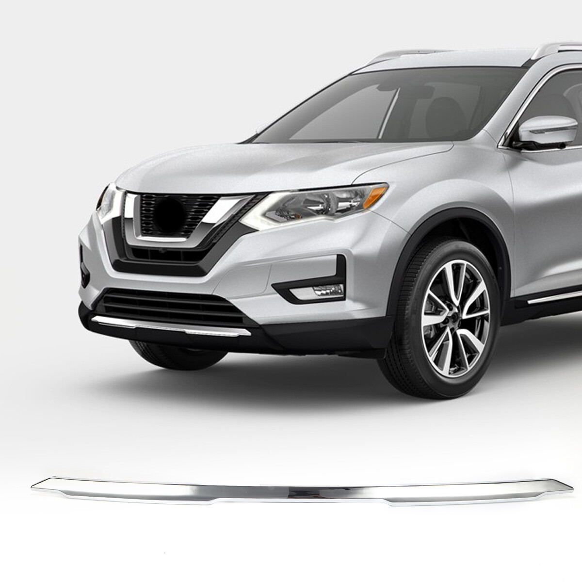 Fit 2017 2018 2019 2020 Nissan Rogue Front Bumper Chrome Moulding 62072-6FL0A