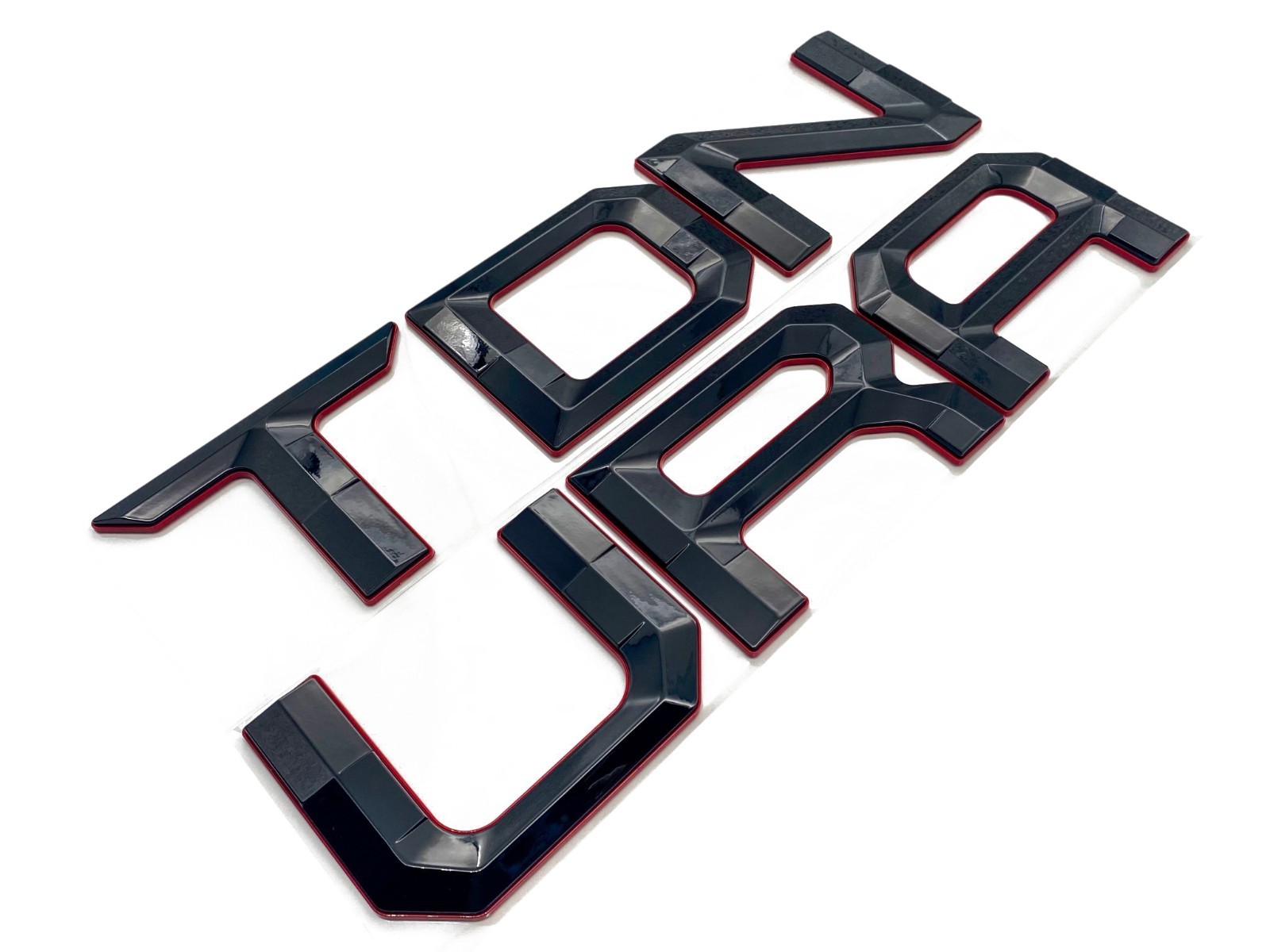 Black Red Emblem compatible TOYOTA 2022-2026 TUNDRA Front tailgate letters
