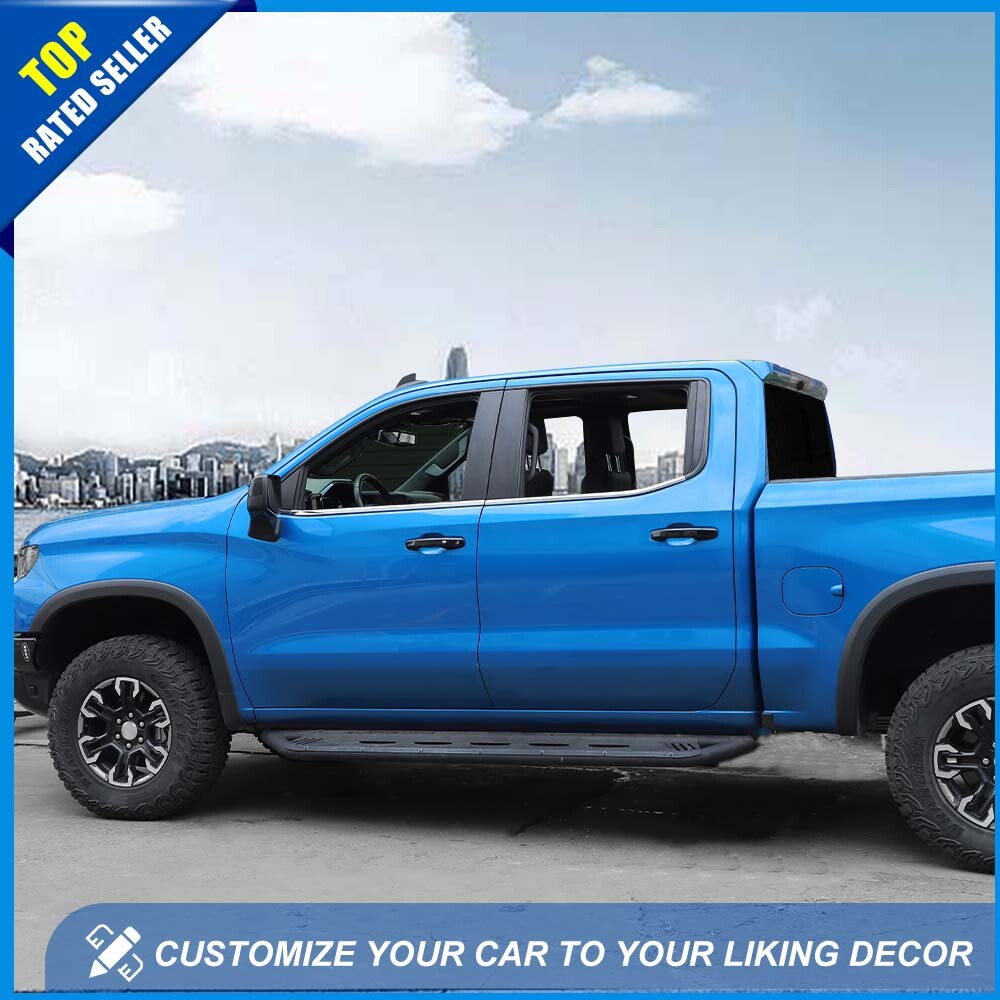 Chrome Window Bottom Sill Strips Cover Trim For Chevy Silverado GMC Sierra 2019+