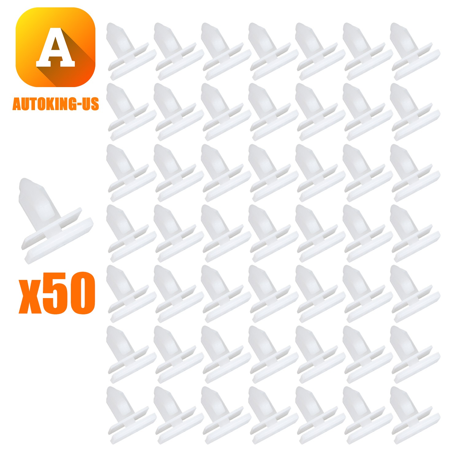 NEW White Nylon 50x Rocker Panel Moulding Clips for Dodge 2011-2019 Charger
